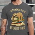 Just One More Chapter Sloth Sleeping On Books Reading Unisex Jersey T-Shirt Just One More Chapter Sloth Sleeping On Books Reading Unisex Jersey T-Shirt