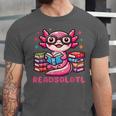 Kawaii Axolotl Readsolotl Book Lover Reading Bookworm Girls Unisex Jersey T-Shirt