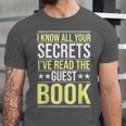 I Know All Your Secrets i Have Read Guest Book Hotel Manager Unisex Jersey T-Shirt I Know All Your Secrets i Have Read Guest Book Hotel Manager Unisex Jersey T-Shirt