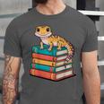Leopard Gecko Book Lover Reading Unisex Jersey T-Shirt