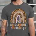 Leopard Teacher Wild About Reading Books Reader Librarian Unisex Jersey T-Shirt