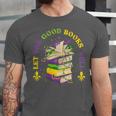 Let The Good Books Roll Mardi Gras Reading Unisex Jersey T-Shirt Let The Good Books Roll Mardi Gras Reading Unisex Jersey T-Shirt