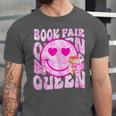 Library Book Fair Queen Vibe Groovy Tie Dye School Reading Unisex Jersey T-Shirt