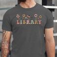 Library Book Lover School Librarian Reading Floral For Women Unisex Jersey T-Shirt