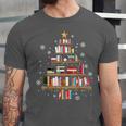 Library Books Christmas Tree Teacher Xmas Snowflake Unisex Jersey T-Shirt Library Books Christmas Tree Teacher Xmas Snowflake Unisex Jersey T-Shirt