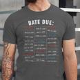 Library Due Date Stamp Card Librarian Book Reading Vintage Unisex Jersey T-Shirt Library Due Date Stamp Card Librarian Book Reading Vintage Unisex Jersey T-Shirt