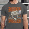 Library Halloween Book Lover Ghost With Books Unisex Jersey T-Shirt