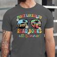 Most Likely To Read Books All Summer Book Lovers Unisex Jersey T-Shirt Most Likely To Read Books All Summer Book Lovers Unisex Jersey T-Shirt