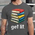 Get Lit With Books Unisex Jersey T-Shirt Get Lit With Books Unisex Jersey T-Shirt