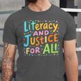 Literacy And Justice For All Protect Banned Books Library Unisex Jersey T-Shirt