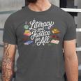 Literacy And Justice For All Protect Libraries Banned Books Unisex Jersey T-Shirt Literacy And Justice For All Protect Libraries Banned Books Unisex Jersey T-Shirt