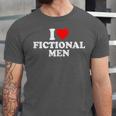 I Love Heart Fictional Men Simple Cute Books Reading Unisex Jersey T-Shirt