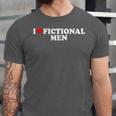 I Love Heart Fictional Men Simple Cute Reading Books Unisex Jersey T-Shirt