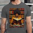 Man Reading Book Black History Month Book Lover Afro Unisex Jersey T-Shirt Man Reading Book Black History Month Book Lover Afro Unisex Jersey T-Shirt