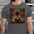 Melanin Afro Women Educated Reading Book History Unisex Jersey T-Shirt