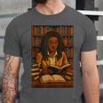 Melanin Girl Locs Book Lover Librarian Teacher Student Unisex Jersey T-Shirt
