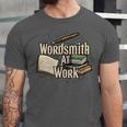 Wordsmith At Work Vintage Writer & Author Pen Book Lover Unisex Jersey T-Shirt Wordsmith At Work Vintage Writer & Author Pen Book Lover Unisex Jersey T-Shirt