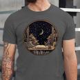 Moon Book Bookshelf Library Coffee Cup Star Stars Pattern Unisex Jersey T-Shirt Moon Book Bookshelf Library Coffee Cup Star Stars Pattern Unisex Jersey T-Shirt