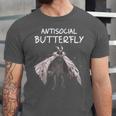 Mothman Shirt Antisocial Butterfly Introvert Cryptid Unisex Jersey T-Shirt