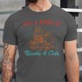 All I Need Is Books & Cats Cozy Unisex Jersey T-Shirt