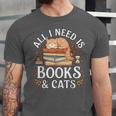 All I Need Is Books And Cats Reading Unisex Jersey T-Shirt