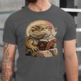 Nerdy Bearded Dragon Glasses Book Reading Unisex Jersey T-Shirt Nerdy Bearded Dragon Glasses Book Reading Unisex Jersey T-Shirt