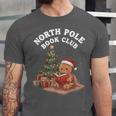 North Pole Book Club Gingerbread Christmas Reading Unisex Jersey T-Shirt