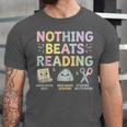 Nothing Beats Reading Book Librarian Across America Kids Unisex Jersey T-Shirt