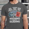 Nothing Beats Reading Rock Paper Scissors Book Lover Unisex Jersey T-Shirt