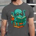 Octopus Reading Book Reading Bookworm Reader Unisex Jersey T-Shirt Octopus Reading Book Reading Bookworm Reader Unisex Jersey T-Shirt