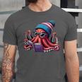 Octopus Reading Book Kraken Book Lover Unisex Jersey T-Shirt