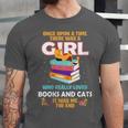 Once Upon A Time There Was A Girl Who Loves Books And Cats Unisex Jersey T-Shirt Once Upon A Time There Was A Girl Who Loves Books And Cats Unisex Jersey T-Shirt