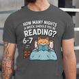 Orange Cat Reading Book 67 Six Seven Meme Unisex Jersey T-Shirt