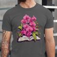 Orchids Flowers Book Floral Unisex Jersey T-Shirt Orchids Flowers Book Floral Unisex Jersey T-Shirt