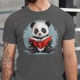 Panda With Book For Reading Enthusiasts Unisex Jersey T-Shirt
