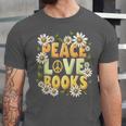 Peace Love Books Librarian Teacher Life Book Library Unisex Jersey T-Shirt Peace Love Books Librarian Teacher Life Book Library Unisex Jersey T-Shirt
