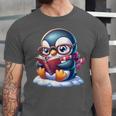 Penguin Reading a Book Animal Unisex Jersey T-Shirt Penguin Reading a Book Animal Unisex Jersey T-Shirt