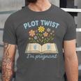 Plot Twist I'm Pregnant Literary Pregnancy Announcement Book Unisex Jersey T-Shirt Plot Twist I'm Pregnant Literary Pregnancy Announcement Book Unisex Jersey T-Shirt