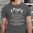 Poetry Poem Author Literature Book Lover Book Worm Poet Unisex Jersey T-Shirt