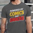 Powered By Comics And Snacks Comic Book Lover Unisex Jersey T-Shirt