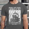 PROUDLY ANTI-SOCIAL MEMBER OF THE Introverted Book Club Unisex Jersey T-Shirt PROUDLY ANTI-SOCIAL MEMBER OF THE Introverted Book Club Unisex Jersey T-Shirt
