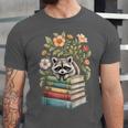 Raccoon Books Reading Flowers Unisex Jersey T-Shirt