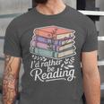 Rather Be Reading Book Lover Stack Unisex Jersey T-Shirt Rather Be Reading Book Lover Stack Unisex Jersey T-Shirt