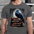 Raven On A Stack Of Books Wisdom Of Odin Unisex Jersey T-Shirt Raven On A Stack Of Books Wisdom Of Odin Unisex Jersey T-Shirt