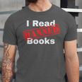 I Read Banned Books Censored Red Stamp Reading Librarian Unisex Jersey T-Shirt I Read Banned Books Censored Red Stamp Reading Librarian Unisex Jersey T-Shirt