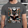 Read Banned Books Drink Coffee Fight Evil Book Reader Lovers Unisex Jersey T-Shirt Read Banned Books Drink Coffee Fight Evil Book Reader Lovers Unisex Jersey T-Shirt