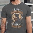 Read Banned Books PET DOGS FIGHT EVIL Read Books Reading Unisex Jersey T-Shirt Read Banned Books PET DOGS FIGHT EVIL Read Books Reading Unisex Jersey T-Shirt