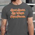 Read Books Lift Weights Fight Fascists Retro Reading Unisex Jersey T-Shirt Read Books Lift Weights Fight Fascists Retro Reading Unisex Jersey T-Shirt