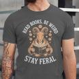 Read Books Be Weird Stay Feral Goat Unisex Jersey T-Shirt