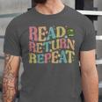 Read Return Repeat Read Reading Book Librarian Men Women Unisex Jersey T-Shirt Read Return Repeat Read Reading Book Librarian Men Women Unisex Jersey T-Shirt